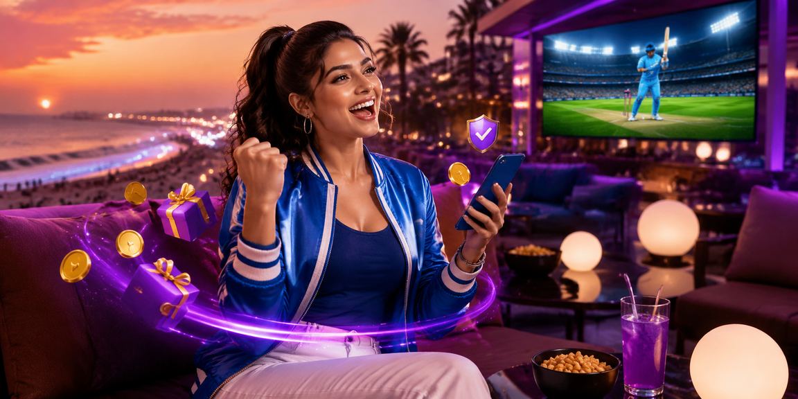 Excited fans watching live cricket in India